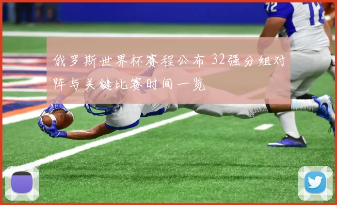 俄罗斯世界杯赛程公布 32强分组对阵与关键比赛时间一览